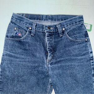 Wrangler Flare Blue Denim Jeans rare wash made in the USA vintage Y2k